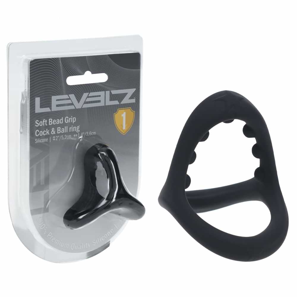 LEVELZ Soft Bead Grip Silicone Cock Ring -  -  Cock & Balls Rings