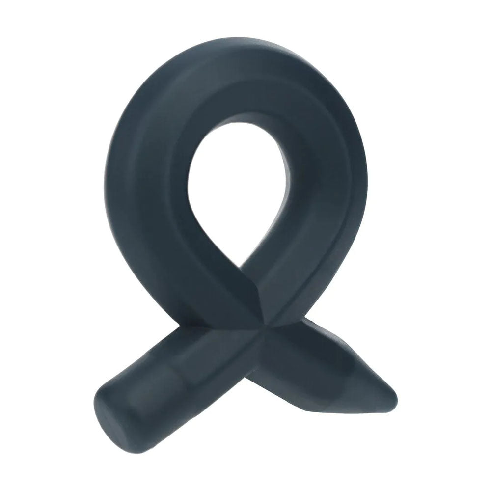 LEVELZ Pencil Liquid Silicone Cock Ring -  Cock Ring in black silicone design for enhanced performance and comfort.