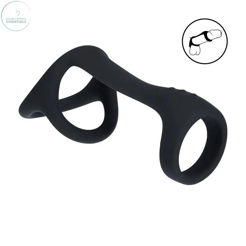 Affordable quality LEVELZ Tri O Silicone Shaft Cock & Ball Ring -  Cock & Balls Ring  from Shots Toys by Discreet Intimate Essentials with Discreet Delivery 