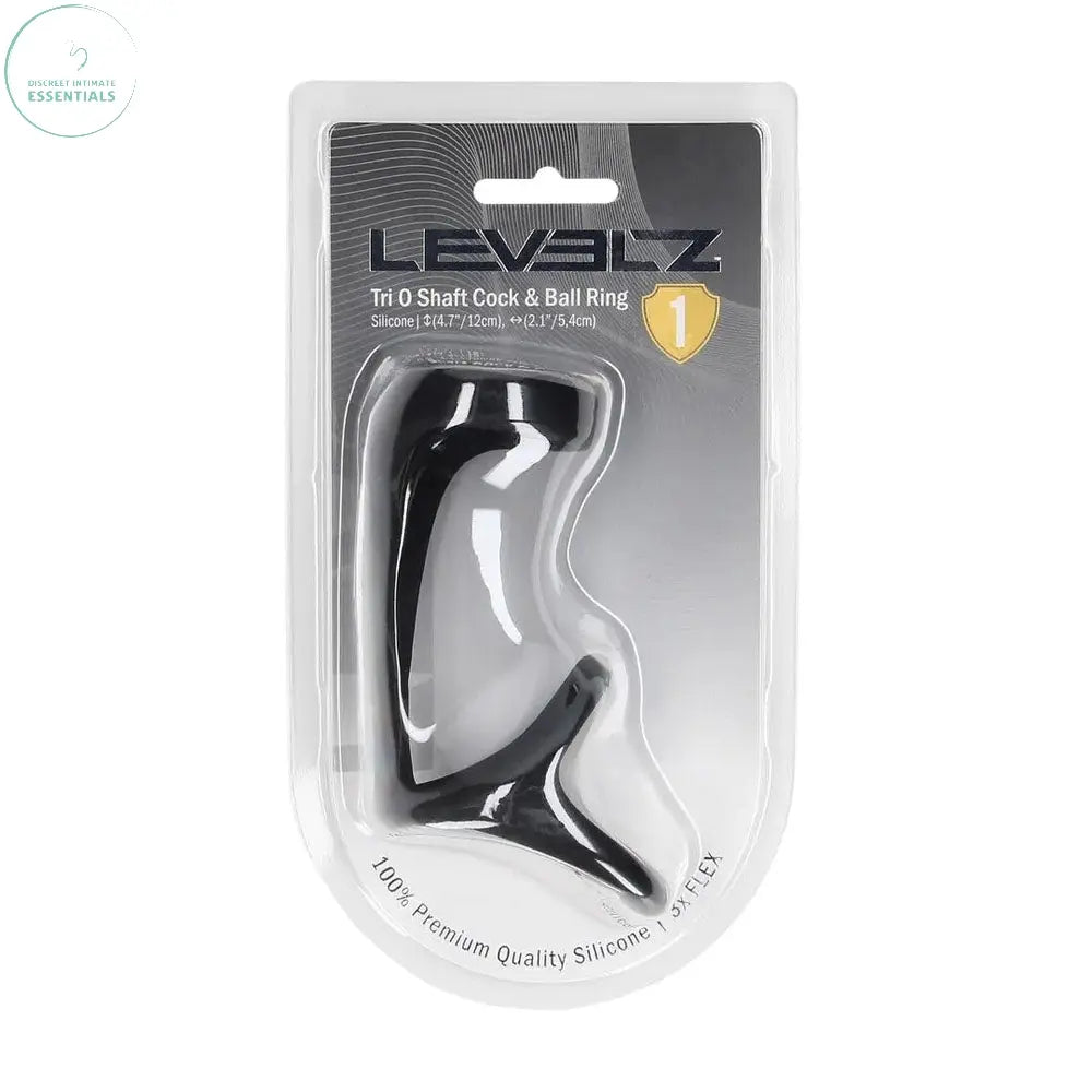 Affordable quality LEVELZ Tri O Silicone Shaft Cock & Ball Ring -  Cock & Balls Ring  from Shots Toys by Discreet Intimate Essentials with Discreet Delivery 