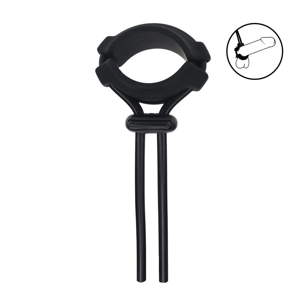 LEVELZ Wide Detachable Lasso Cock Ring -  -  Adjustable Cock Ring featuring a flexible silicone design for customized control.
