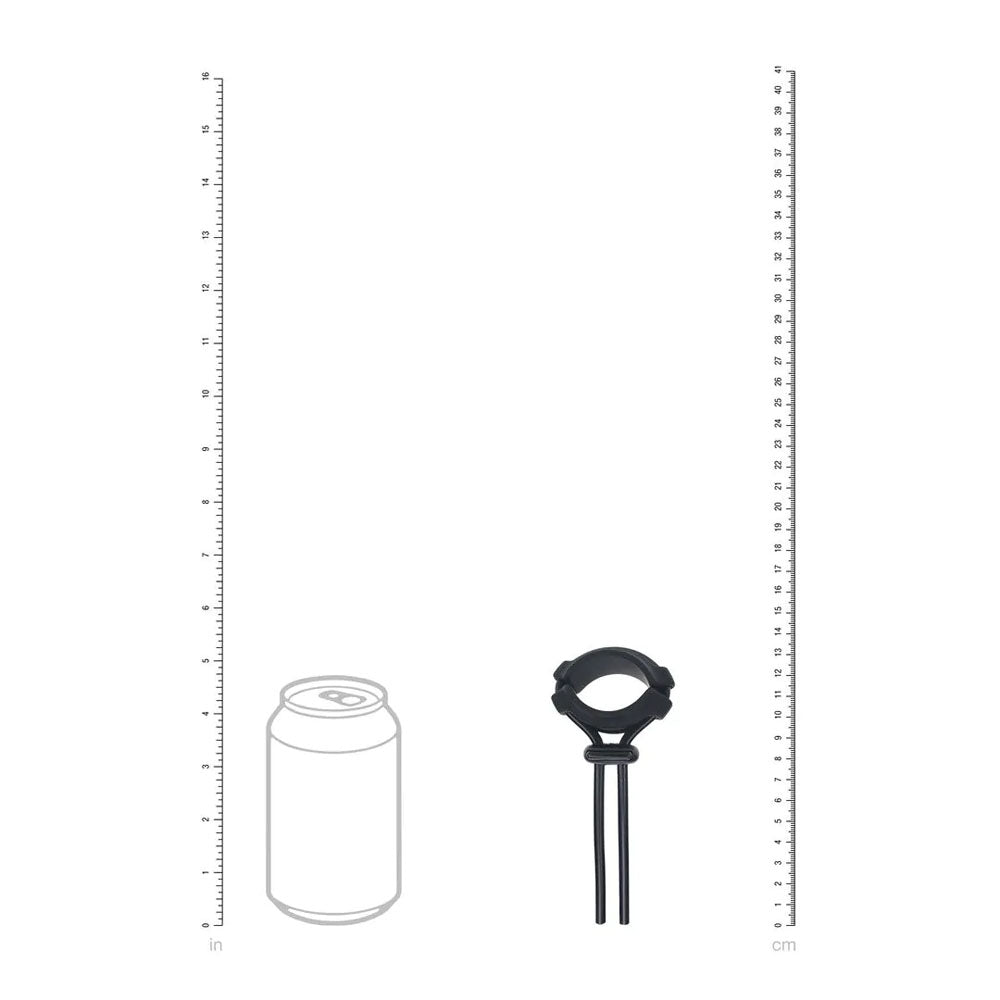 LEVELZ Wide Detachable Lasso Cock Ring -  -  Adjustable Cock Ring next to a soda can for size comparison.