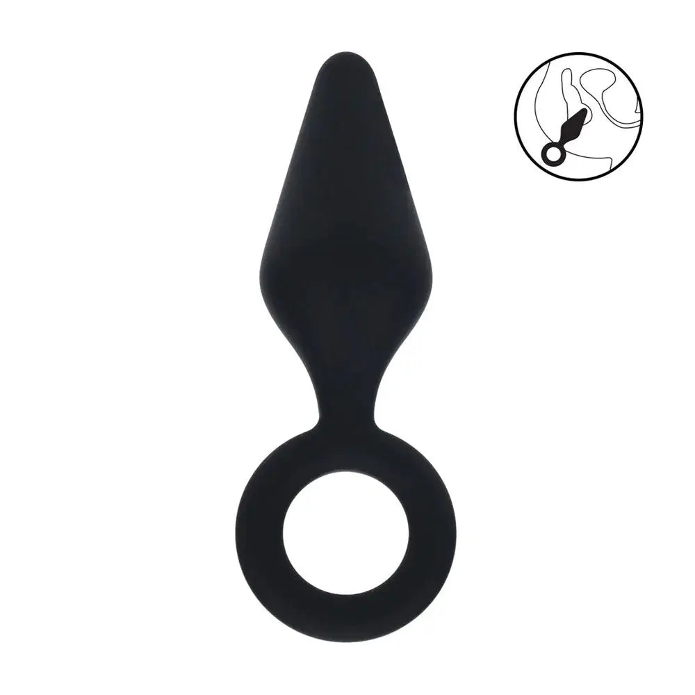 LEVELZ Silicone Anal Plug with Loop - Medium -  -  Medium Butt Plug Shots Toys Discreet Intimate Essentials.