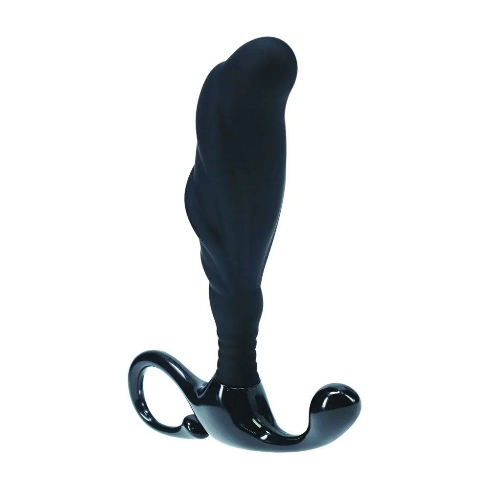 LEVELZ Rippled with Hard Loop Prostate Massager - Large - Large Prostate Massager in premium silicone for targeted pleasure.