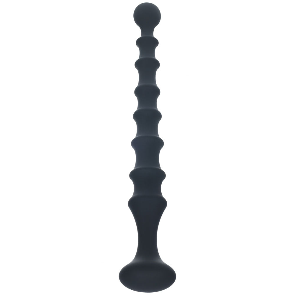 LEVELZ Ribbed Silicone Flared Anal Probe -  26.7 cm Anal Beads for intense pleasure and safety.