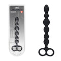 LEVELZ Beaded Silicone Anal Probe with Double Loop packaging and product design, featuring smooth beads and secure base.