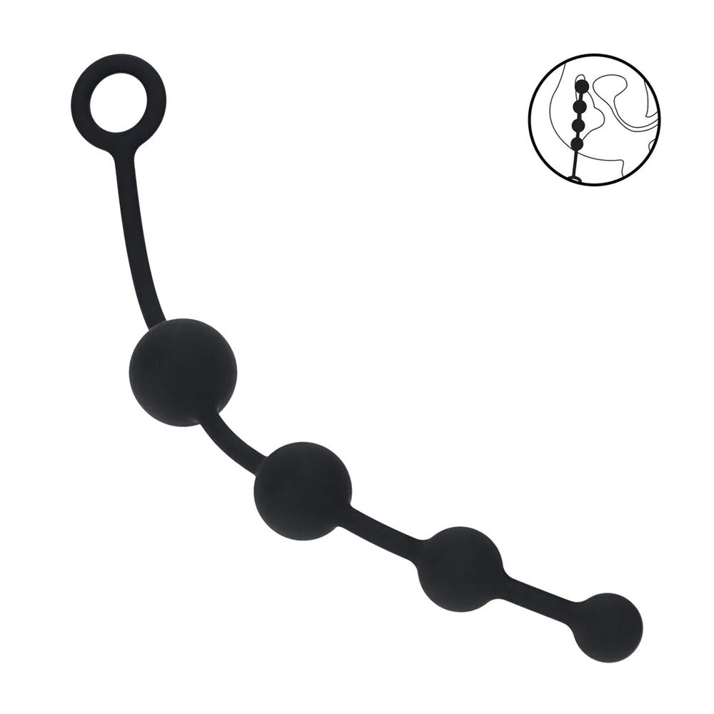 LEVELZ Curved Silicone Anal Beads -  -  29.5 cm Anal Beads for intimate pleasure and stimulation.