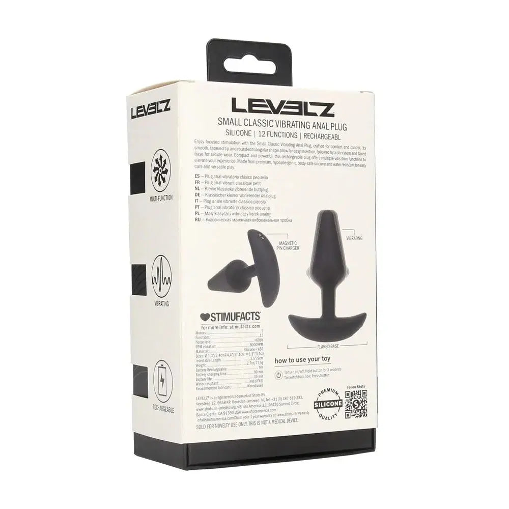 LEVELZ Classic Vibrating Silicone Anal Plug - Small -  Small USB Rechargeable Butt Plug Shots Toys Discreet Intimate Essentials.