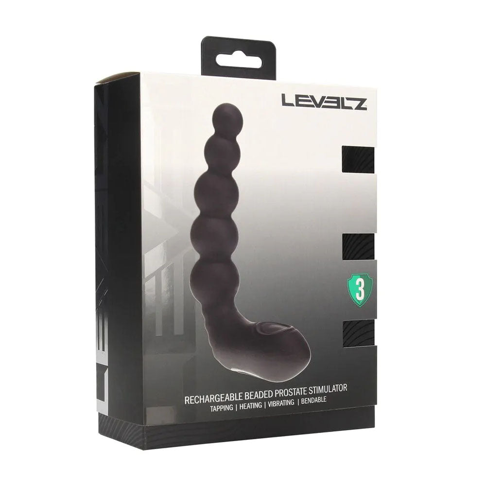 LEVELZ Rechargeable Beaded Prostate Massager -  USB Rechargeable Heating + Vibrating Prostate Massager packaging
