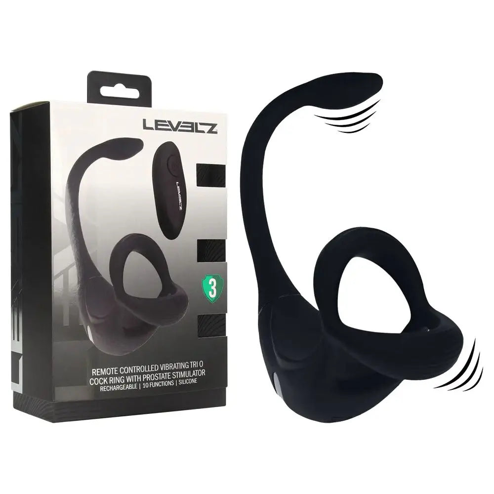 LEVELZ Remote Controlled Vibrating TriO Cock Ring with Prostate Stimulator -  USB Rechargeable Vibrating Cock Ring with Anal Plug Shots Toys Discreet Intimate Essentials.