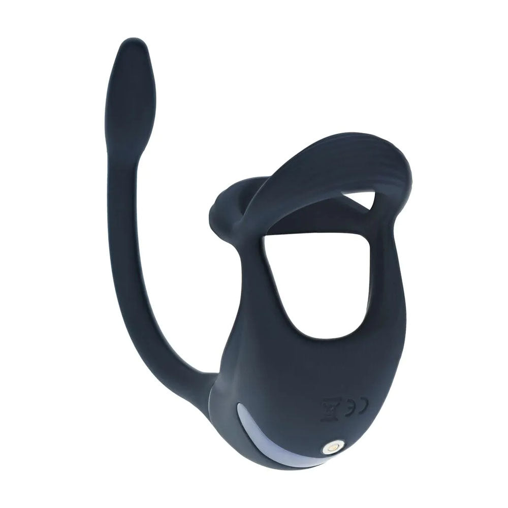 LEVELZ Remote Controlled Vibrating TriO Cock Ring with Prostate Stimulator -  USB Rechargeable Vibrating Cock Ring with Anal Plug.