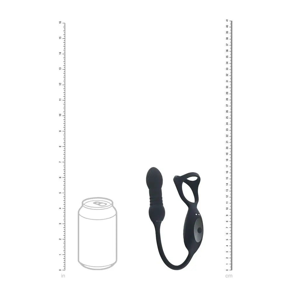 LEVELZ Vibrating & Thrusting TriO Cock Ring with Prostate Stimulator -  USB Rechargeable Vibrating Cock Ring with Thrusting Prostate Plug Shots Toys Discreet Intimate Essentials.