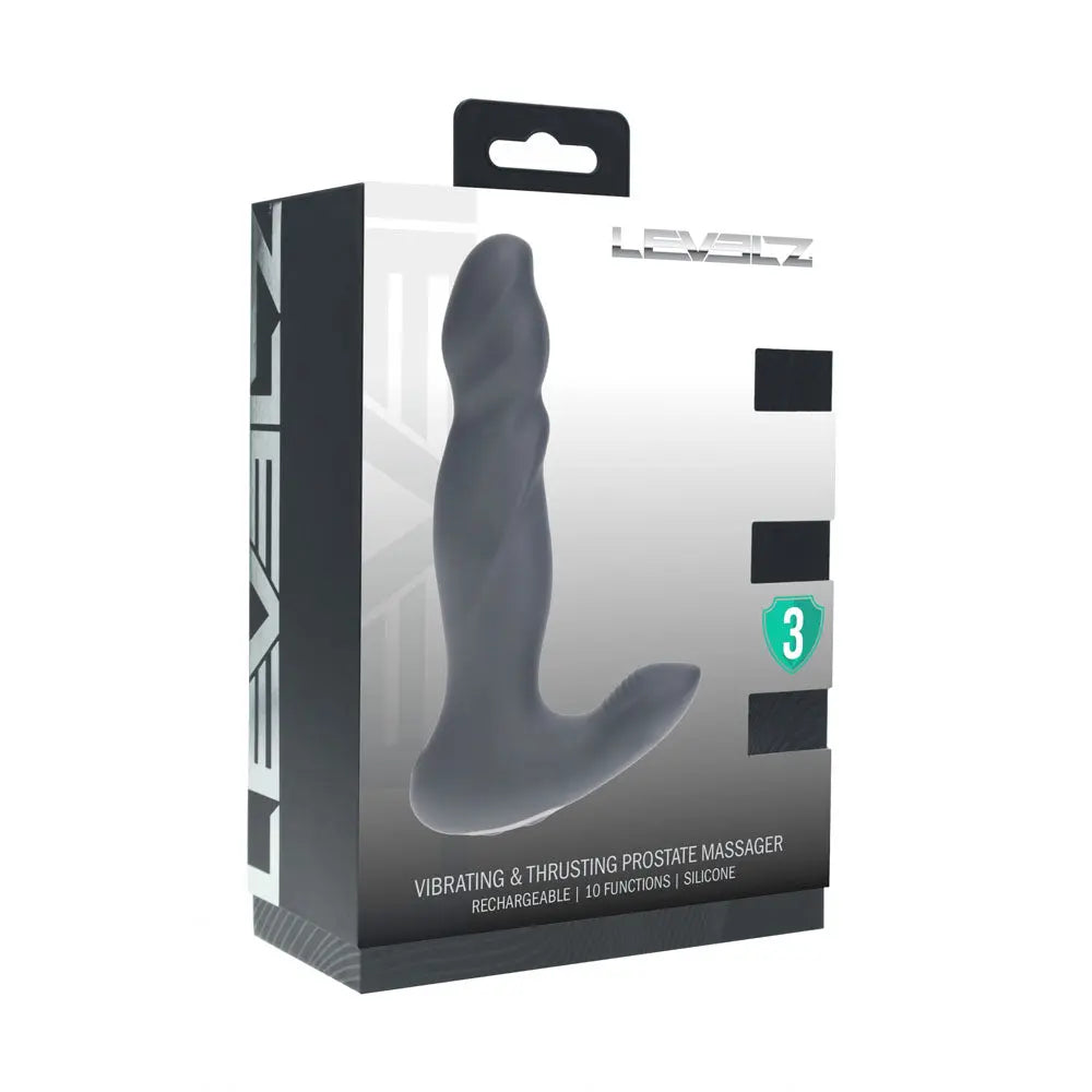 LEVELZ Vibrating & Thrusting Silicone Prostate Massager -  14.7 cm USB Rechargeable Thrusting Prostate Massager Shots Toys Discreet Intimate Essentials.