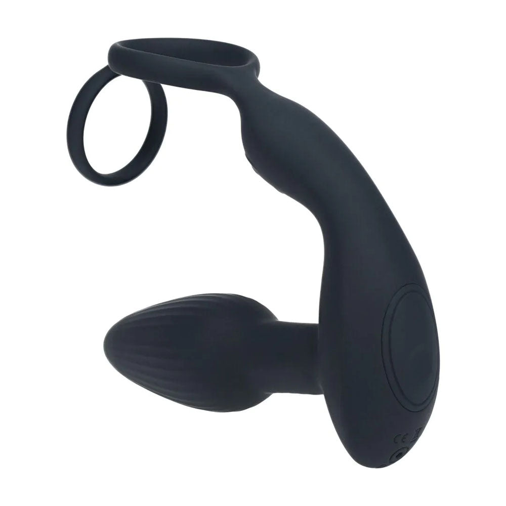 LEVELZ Dual Vibrating Prostate Stimulator with Cock Ring - USB Rechargeable Vibrating Butt Plug with Cock Ring.