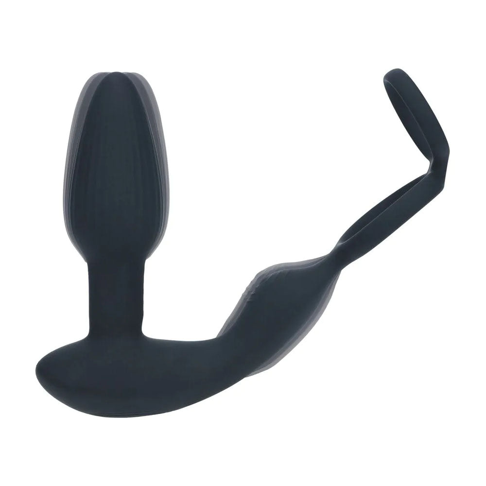 LEVELZ Dual Vibrating Prostate Stimulator with Cock Ring - USB Rechargeable Vibrating Butt Plug with Cock Ring