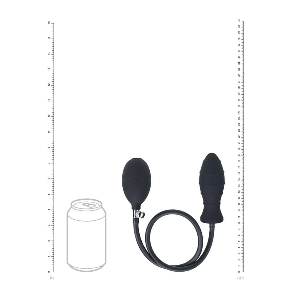 LEVELZ Ribbed Inflatable Anal Plug -  Inflatable Butt Plug