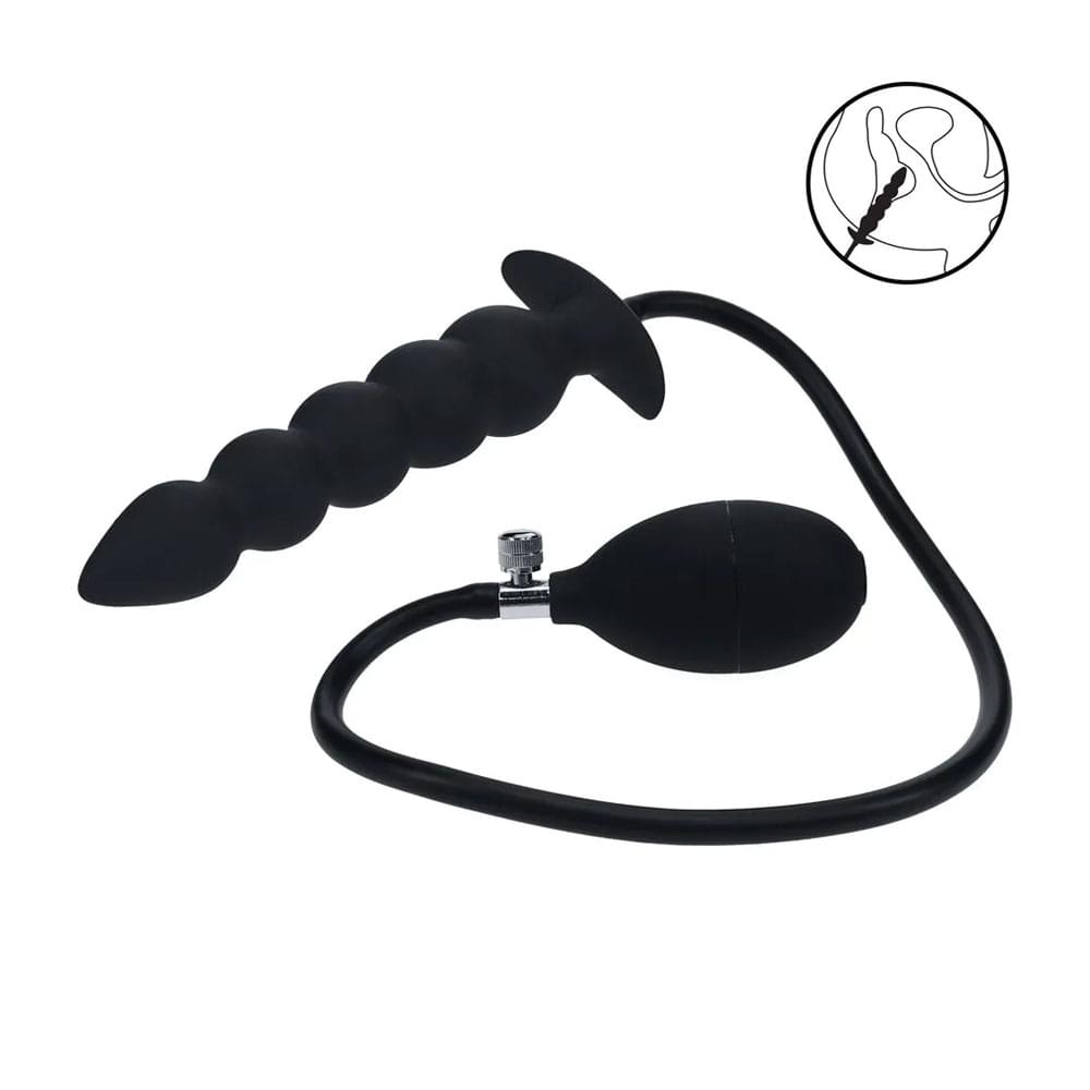 LEVELZ Beaded Inflatable Anal Plug -  Inflatable Butt Plug