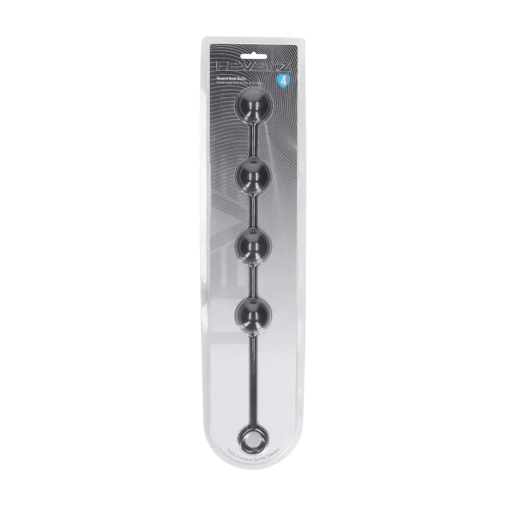 LEVELZ Round Silicone Anal Balls - L - 40mm - 40.5 cm Large Anal Beads packaging display.