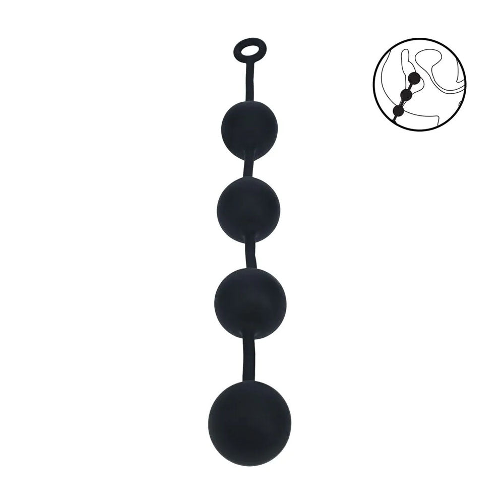 LEVELZ Round Anal Balls - XXL - 60mm - 52.5 cm XXL Anal Beads made from body-safe silicone for ultimate pleasure.