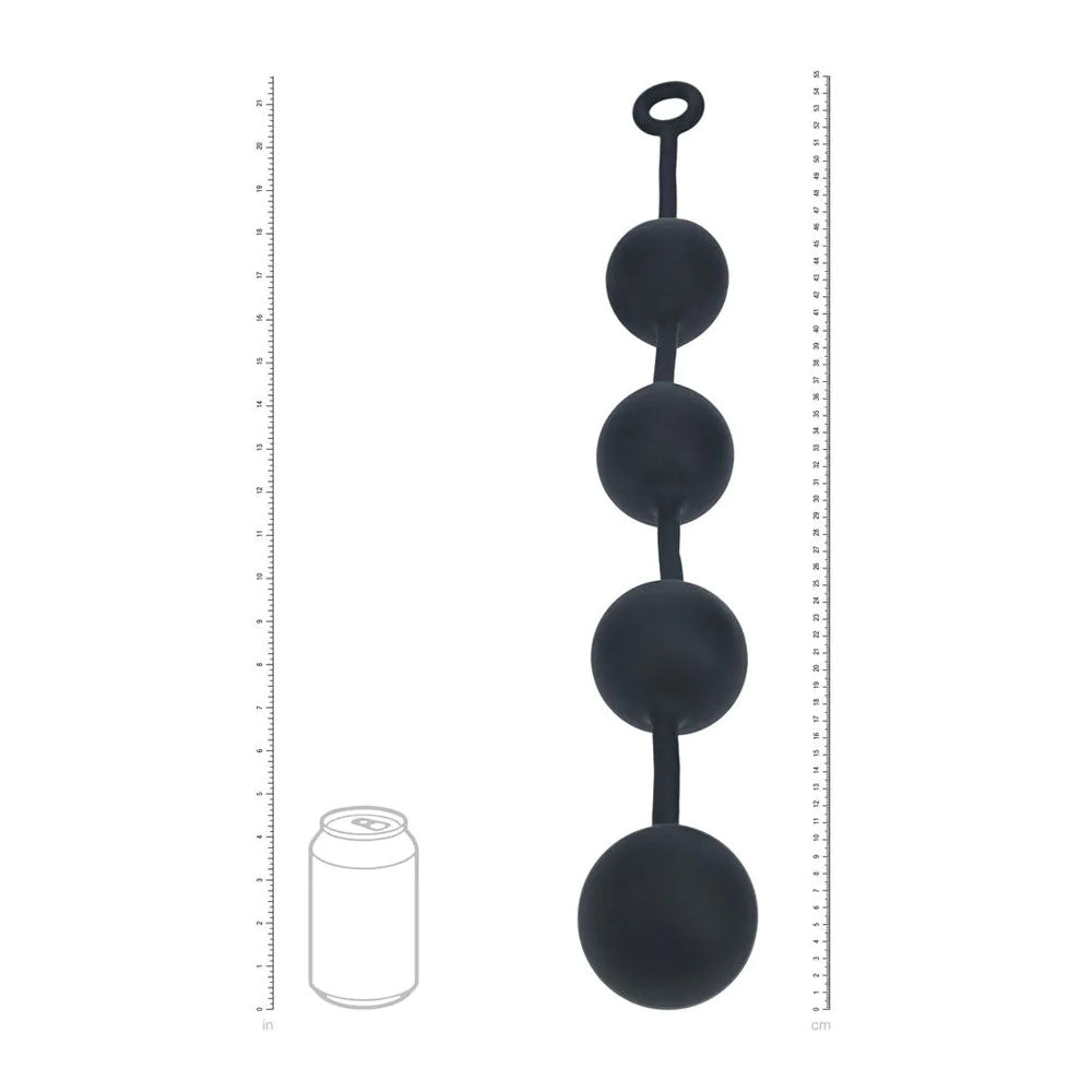 LEVELZ Round Anal Balls - XXL - 60mm -  52.5 cm XXL Anal Beads for ultimate pleasure and control.