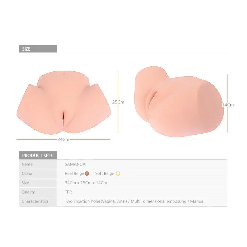 Kokos Big Hip Samanda -  Missionary Style Masturbator Kokos Discreet Intimate Essentials.