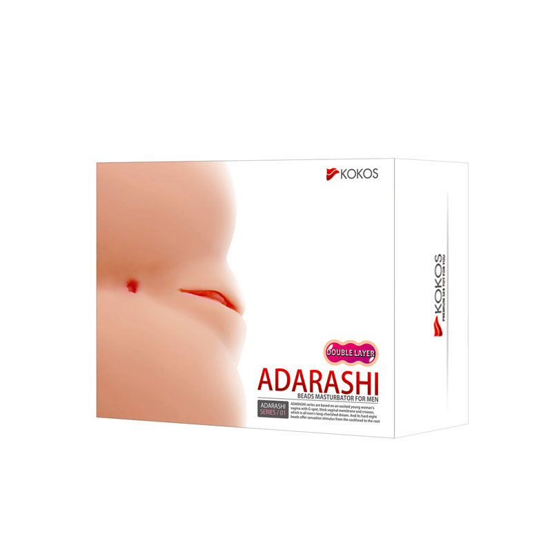 Kokos Mini Adarashi 1 -  Mini Doggy-Style Masturbator packaging with realistic design for men's pleasure.