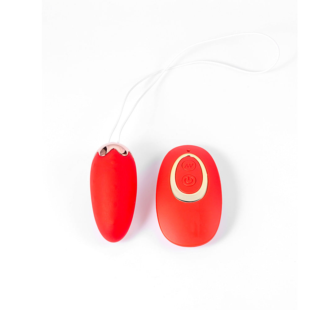 Maia SHORTCAKE - USB Rechargeable Vibrating Egg with Wireless Remote in strawberry color, ideal intimate essentials for her.