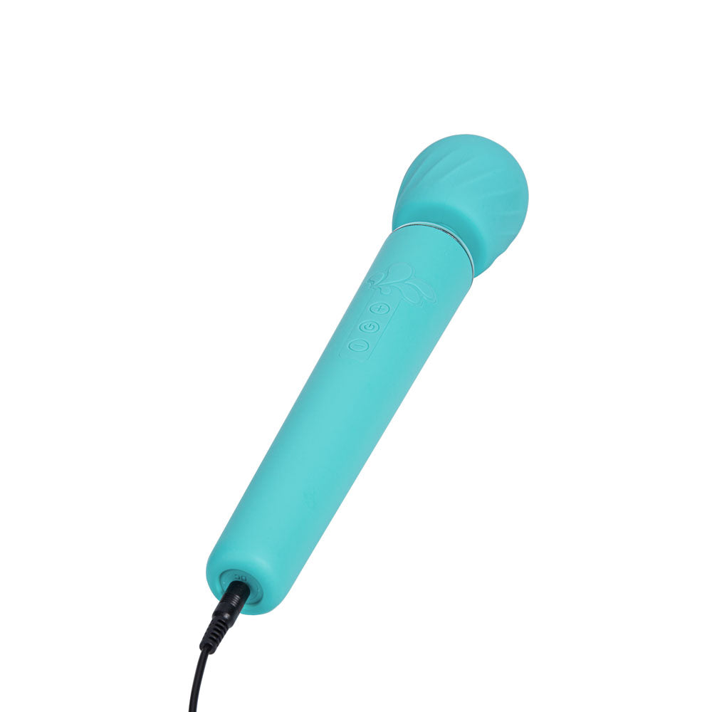 Maia NALA -  -  30 cm USB Rechargeable Massage Wand in turquoise color with flexible head design.