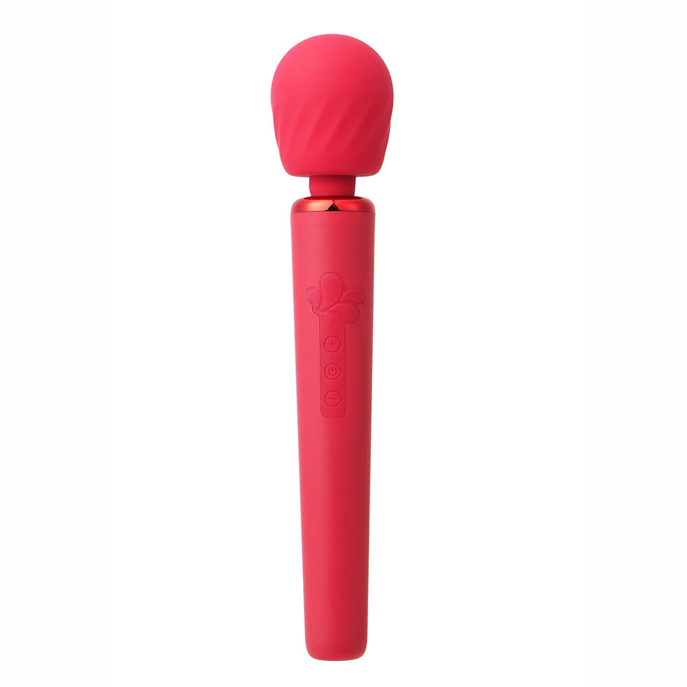 Maia NALA -  -  30 cm USB Rechargeable Massage Wand in vibrant red color, featuring a soft silicone design for luxurious stimulation.