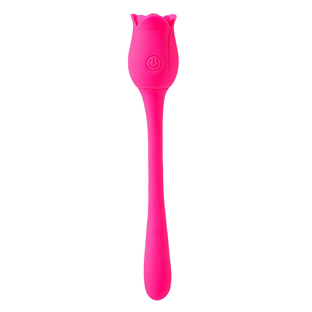 Maia MEADOW -  14 cm USB Rechargeable Flower Stimulator, pink tulip design for intimate essentials for her.