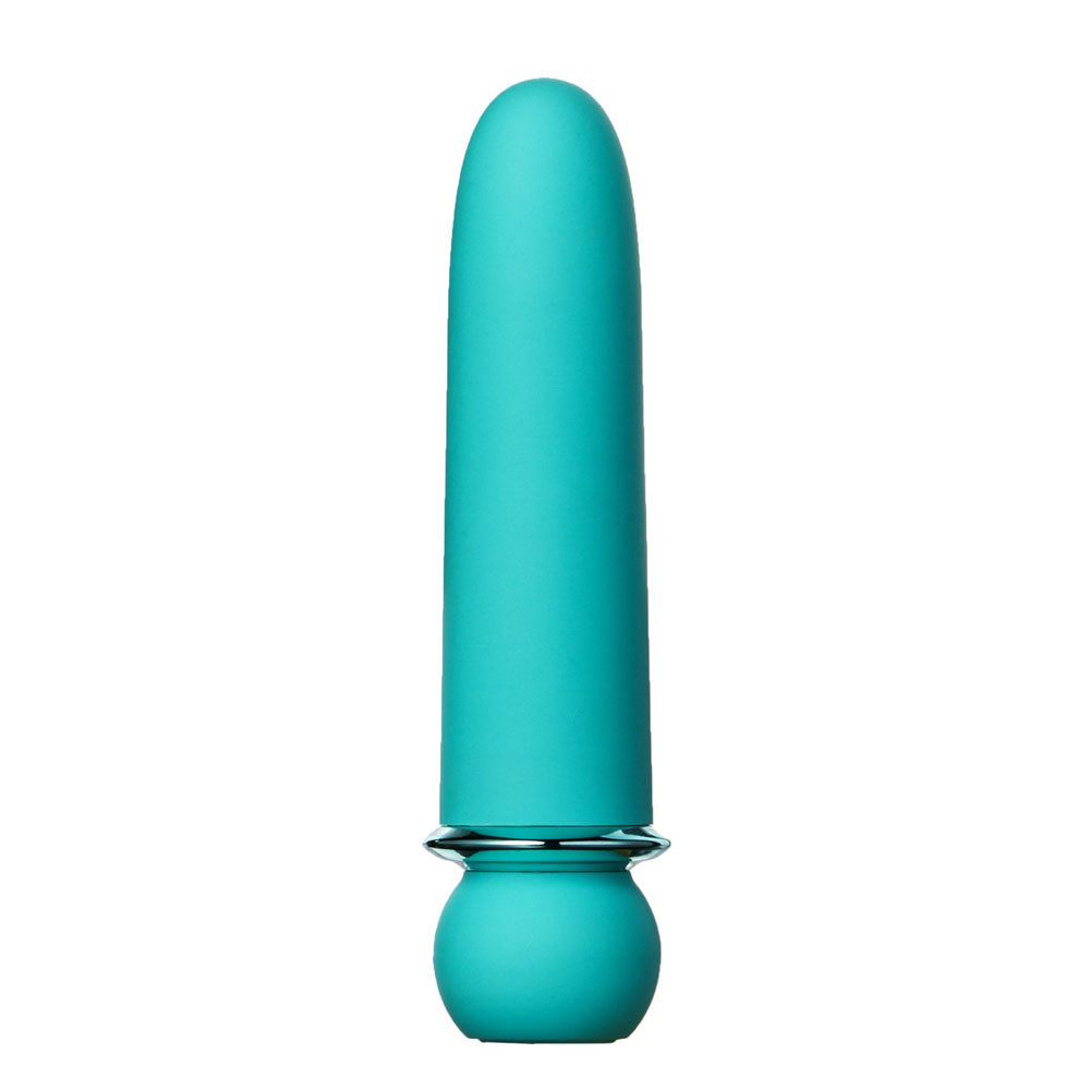Maia JAGUAR -  -  10.1 cm USB Rechargeable Bullet in turquoise color, sleek design for intimate essentials.