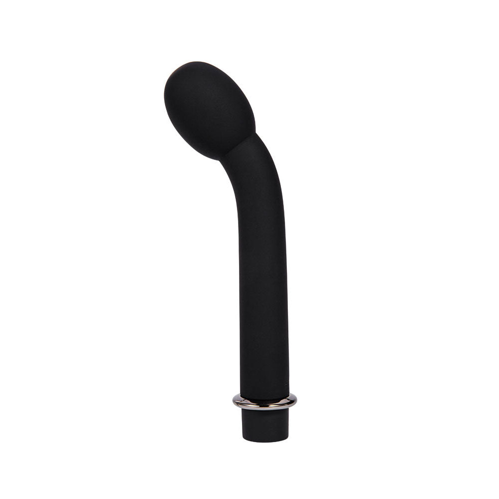 Maia PRESTON - 17.8 cm USB Rechargeable G-Spot Vibrator in sleek black silicone design, ideal for intimate essentials for her.