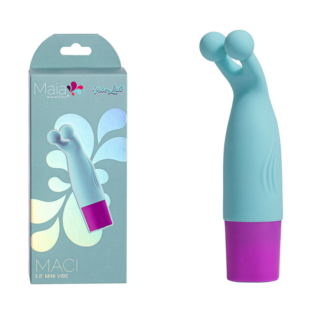 Maia MACI - Light 8.9 cm USB Rechargeable Bullet with packaging and product design, perfect intimate essential for her.