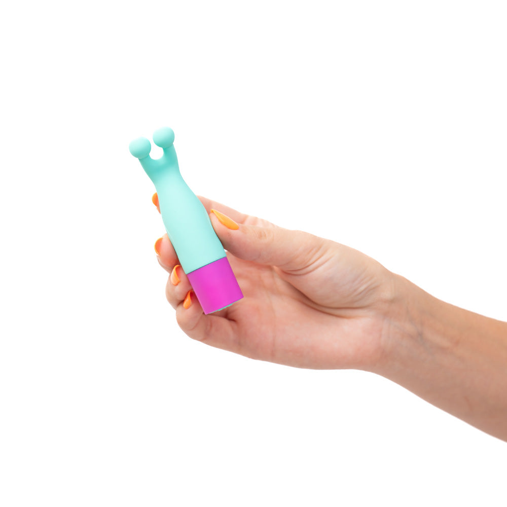 Maia MACI - Light 8.9 cm USB Rechargeable Bullet in hand, compact design for portable pleasure.