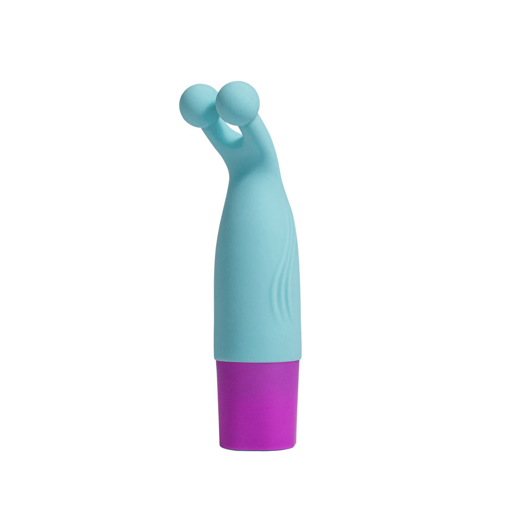 Maia MACI - Light 8.9 cm USB Rechargeable Bullet in teal and purple, perfect intimate essentials for her.