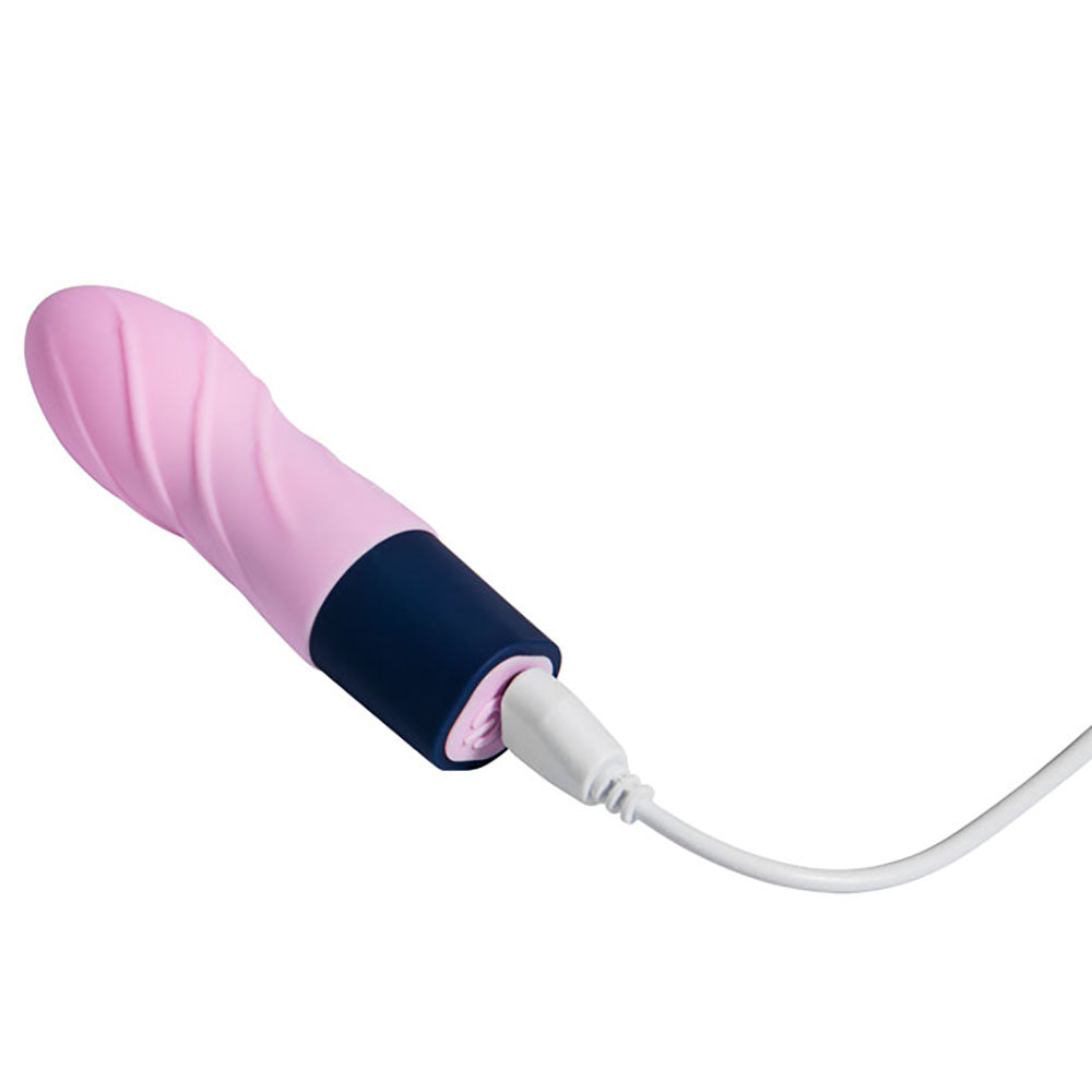 Maia POPPI - Light 8.9 cm USB Rechargeable Bullet in pink with magnetic charging cable, perfect intimate essentials for her.