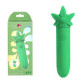 Maia STONI - 420  11.1 cm USB Rechargeable Bullet with leaf design, featured packaging, and silicone coating.