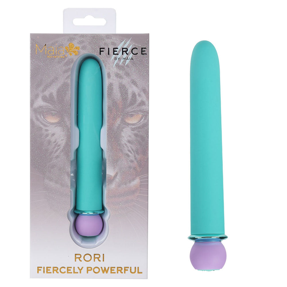Maia RORI -  -  15.2 cm USB Rechargeable XL Bullet in teal color with packaging for intimate essentials for her.