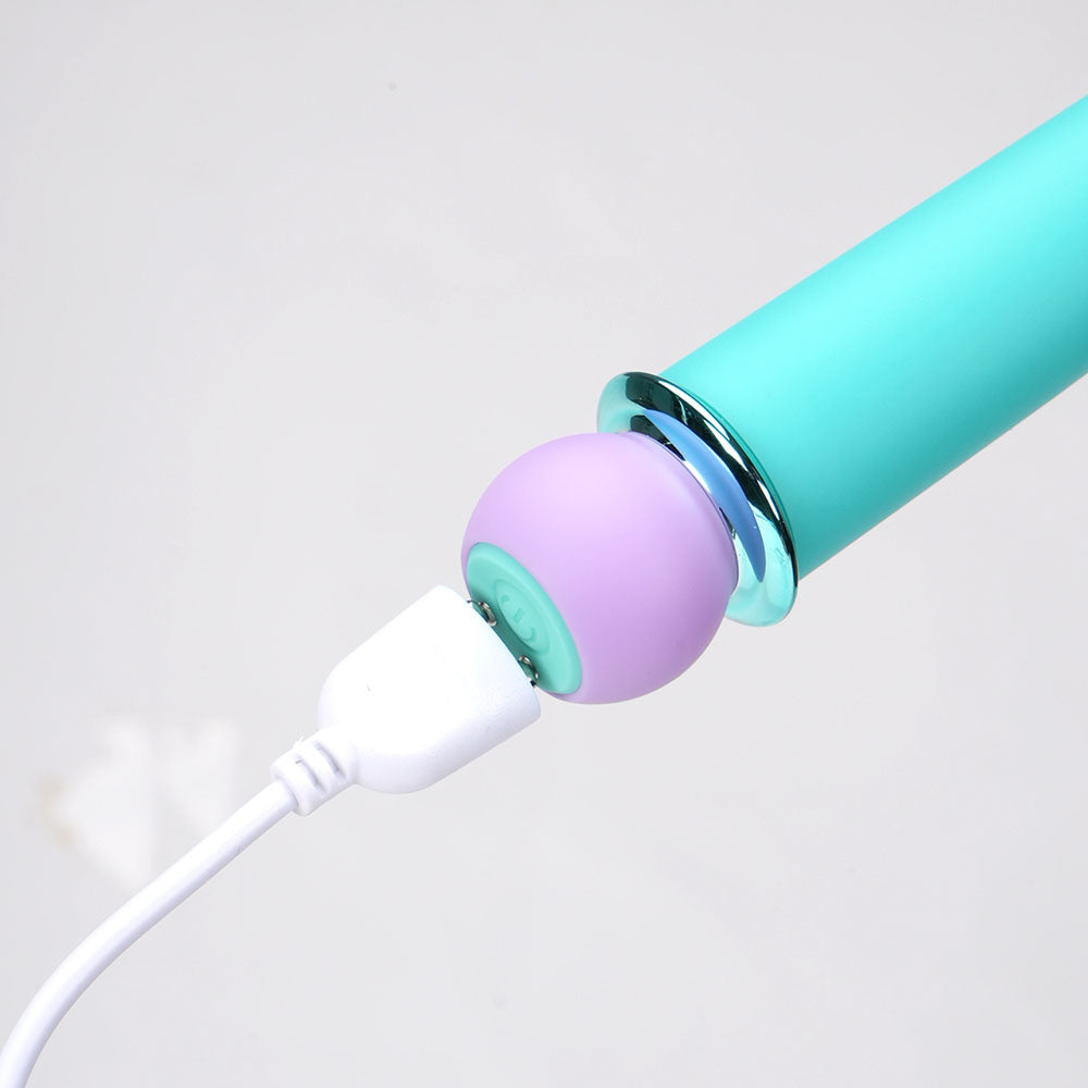 Maia RORI -  -  15.2 cm USB Rechargeable XL Bullet connected to charger for personal massager functionality.