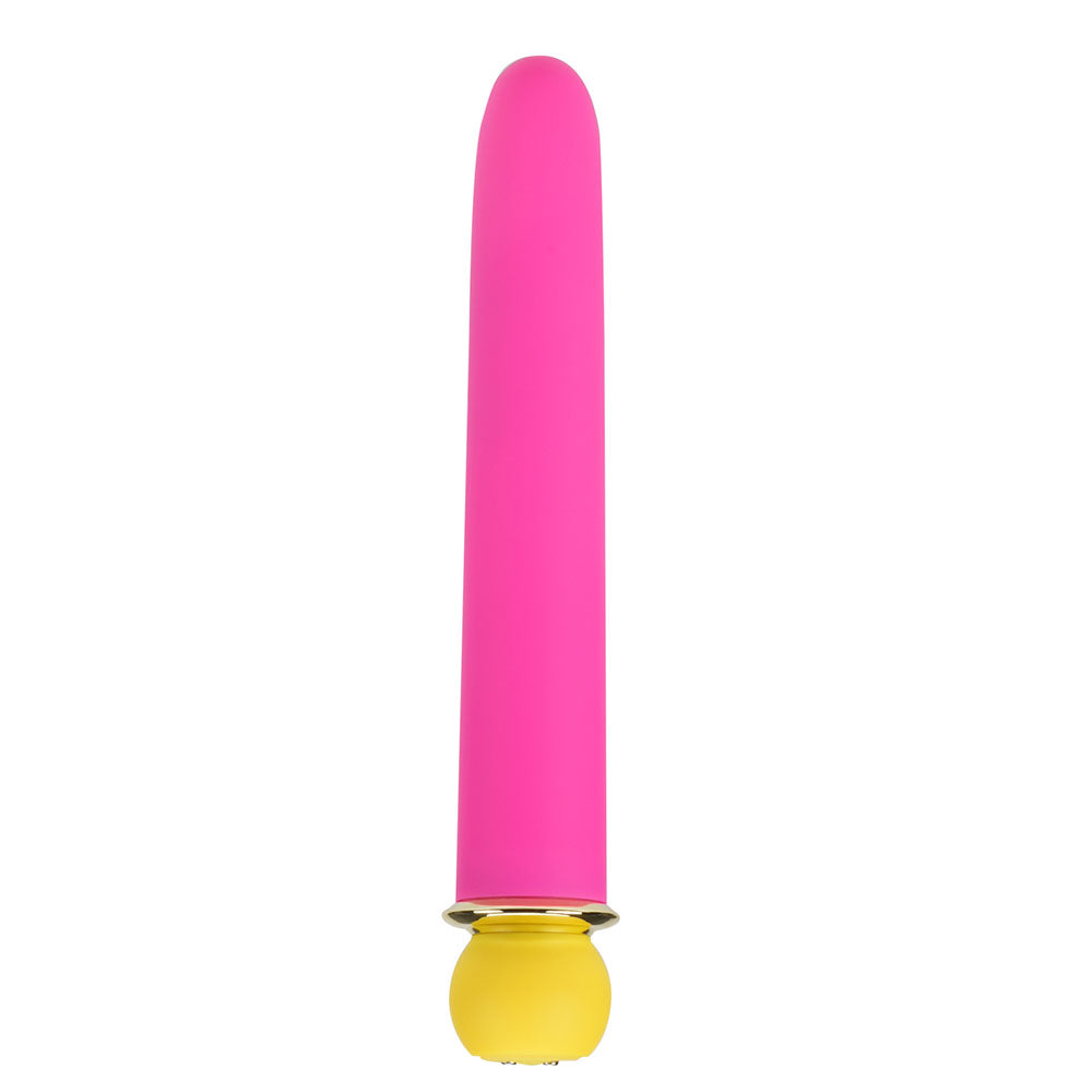 Maia RORI -  -  15.2 cm USB Rechargeable XL Bullet in pink and yellow color, ideal for intimate essentials for her.