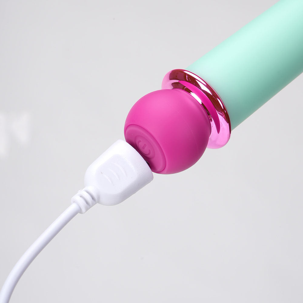 Maia RORI - Teal - Teal 15.2 cm USB Rechargeable XL Bullet with charging connection, ideal for intimate essentials for her.