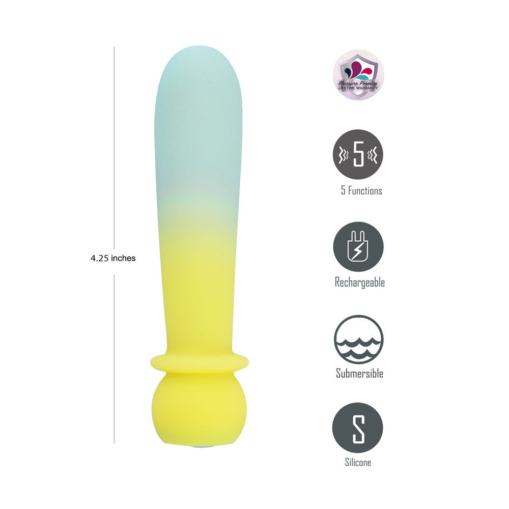 Maia SYMBA -  -  10.8 cm USB Rechargeable Powerful Bullet for intimacy, submersible silicone design, 5 functions.