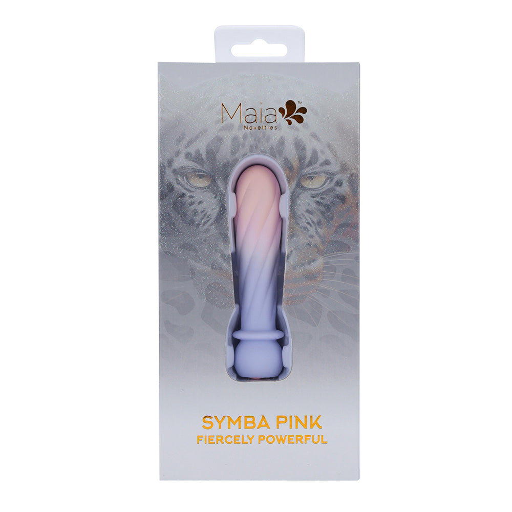 Maia SYMBA -  -  10.8 cm USB Rechargeable Powerful Bullet packaging showing Symba Pink