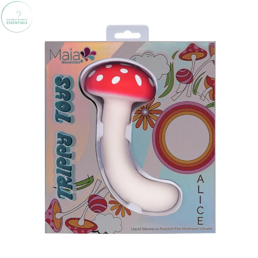 Maia ALICE - /White 15.2 cm USB Rechargeable Dual Vibrating Mushroom Maia Toys