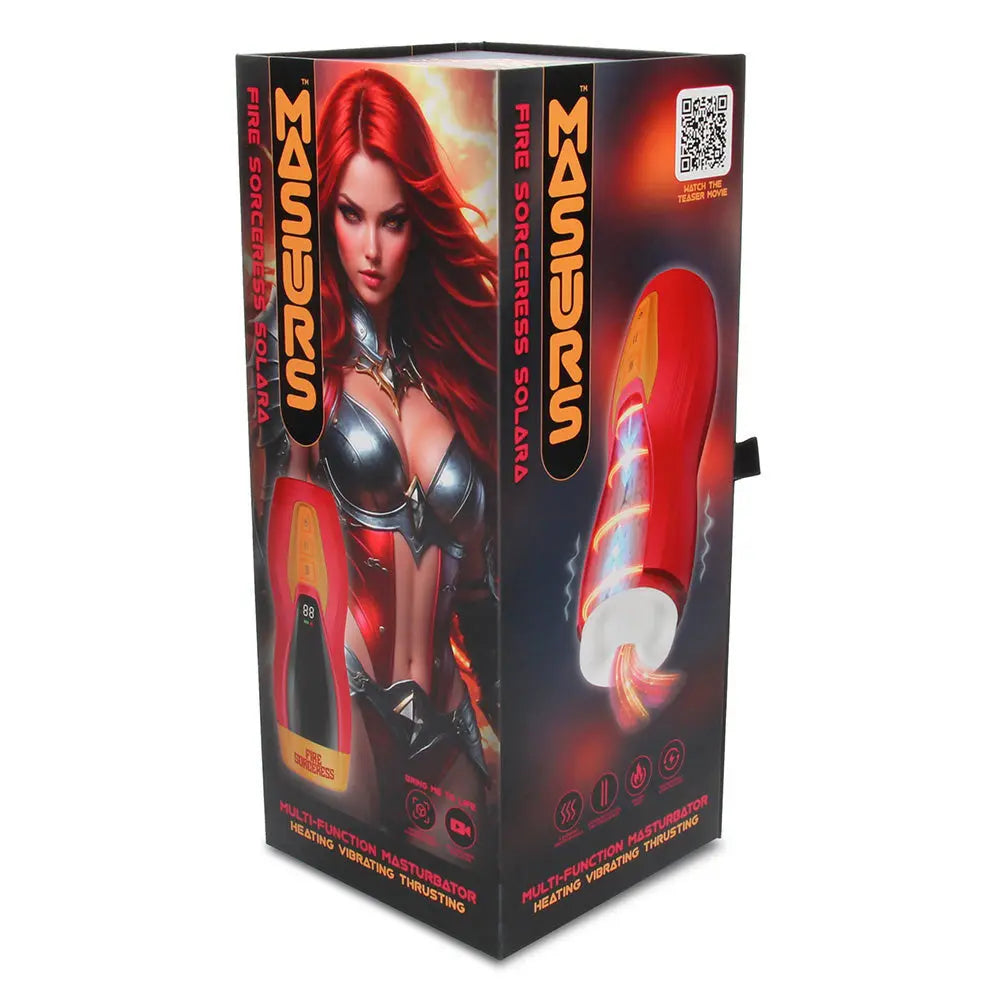 MASTURS Solara - USB Rechargeable Vibrating, Thrusting & Heating Auto Stroker with Augmented Reality Shots Toys Discreet Intimate Essentials.