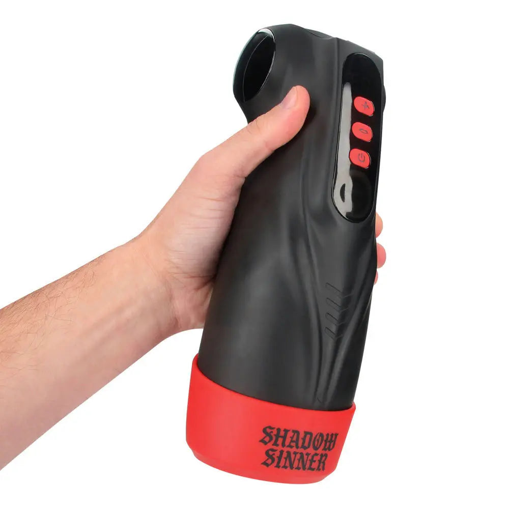 MASTURS Raven - USB Rechargeable Vibrating and Sucking Auto Stroker with Augmented Reality Shots Toys Discreet Intimate Essentials.