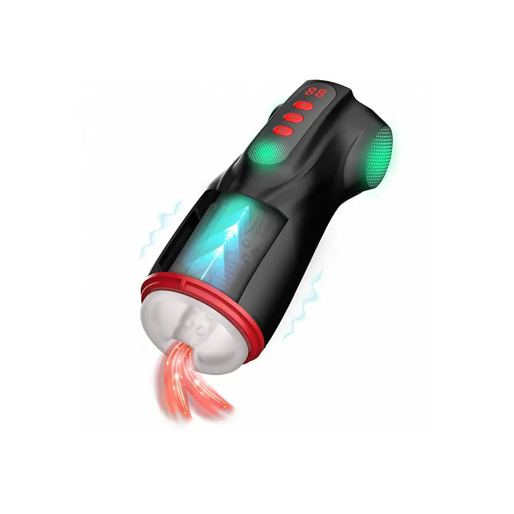 MASTURS Raven - USB Rechargeable Vibrating and Sucking Auto Stroker with Augmented Reality Shots Toys Discreet Intimate Essentials.