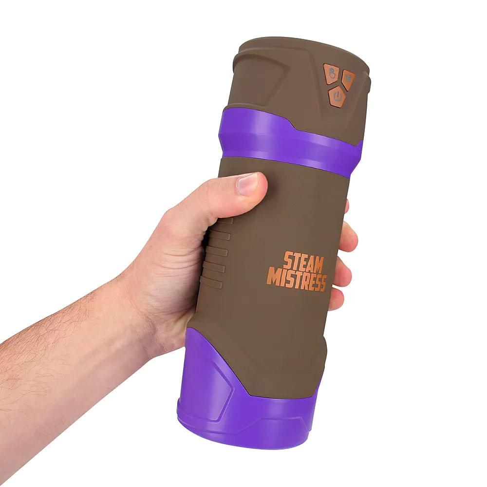 MASTURS Misty - USB Rechargeable Sucking, Vibrating & Squeezing Auto Stroker mā te Mōhiohio Tōtika Whakapiki