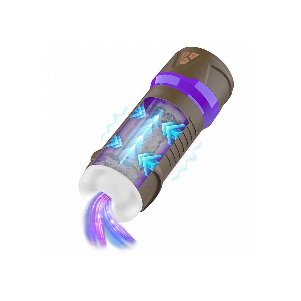 MASTURS Misty - USB Rechargeable Sucking, Vibrating & Squeezing Auto Stroker mā te Mōhiohio Tōtika Whakapiki