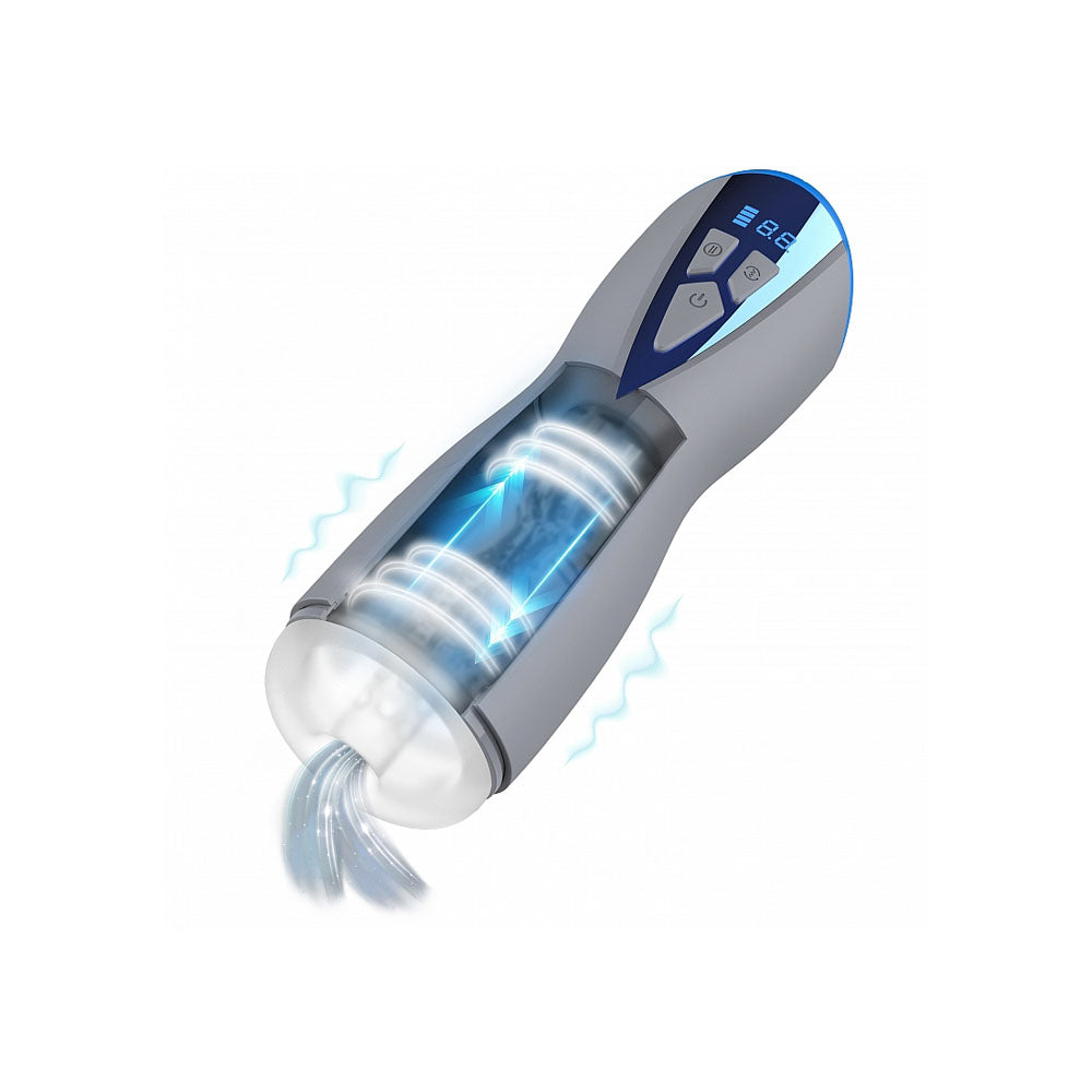 MASTURS Eloa - USB Rechargeable Sucking & Vibrating Auto Stroker with Augmented Reality for divine pleasure.